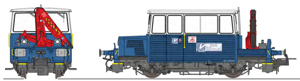 REE Modeles MB-110 - French Maintenace Vehicle Class DU65 6 118 SOUTHWEST, with CRANE, Brusch Engine Blue/White, Era V -